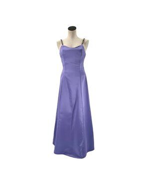 Jessica McClintock Lilac Purple A-Line Dress Tank Top Metal Straps